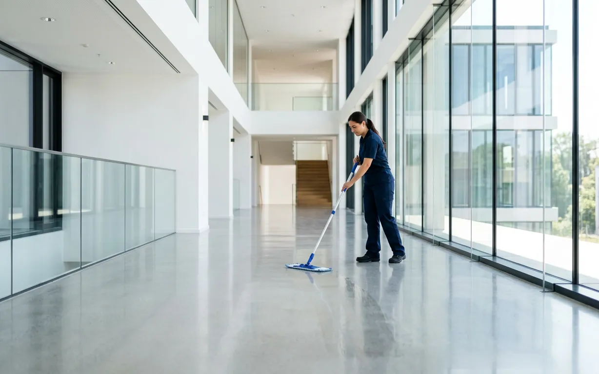 Frisch fertiggestellter, blitzsauberer Innenraum nach der Bauendreinigung durch Clean Expert 24/7